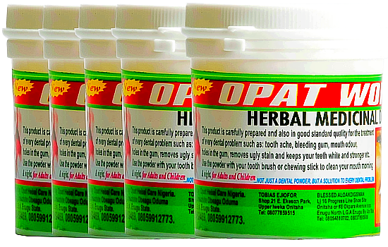 OPAT Wonder Herbal Powdered Toothpaste - Bundle of 5 (Save ₦500)